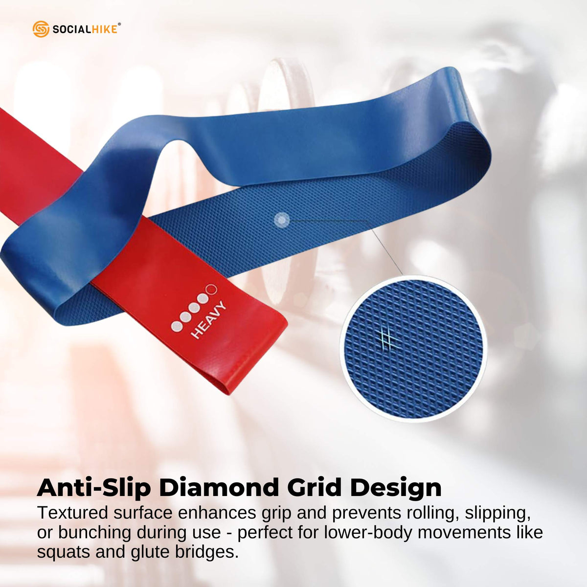 Social Hike Mini Loop Bands, 5 Pack (2.3 to 18.1kg)