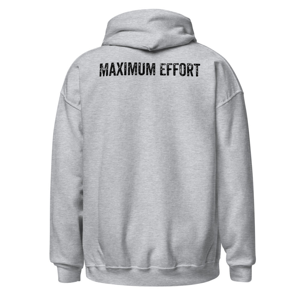 Maximum Effort Hoodie, Sport Grey with black MAXIMUM EFFORT back print